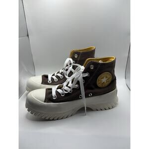 Converse CTAS Hi Lugged Platform Womens Sz 8 Sneaker Brown Canvas Lace Up Shoe